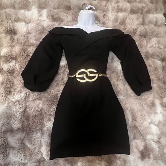 Donna Mizani Camilla off the shoulder dress, bell sleeves - Picture 7 of 13